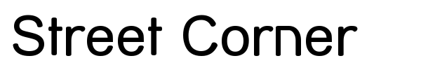 Street Corner font preview